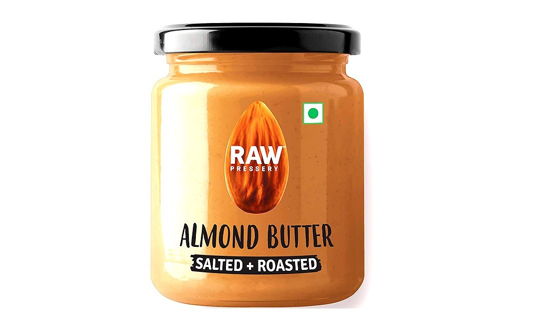 Raw Pressery Almond Butter, Salted + Roasted   Glass Jar  200 grams